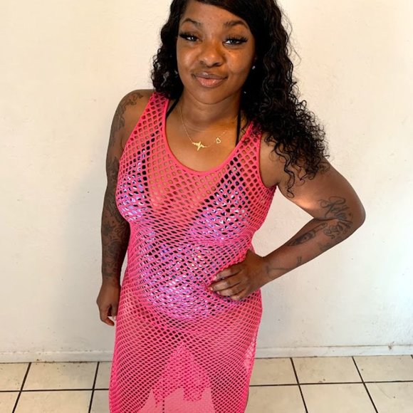 Sexy See-Through Swimsuit Cover-Up - Hollow Out Long Dress, Sleeveless | Elegant - Picture 1 of 1